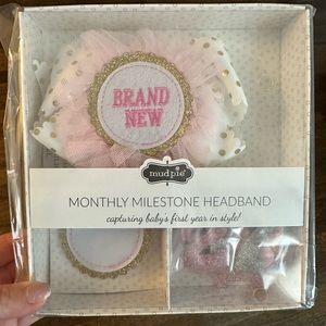 Baby monthly milestone headband